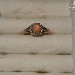 Le Vian fire opal rose gold ring